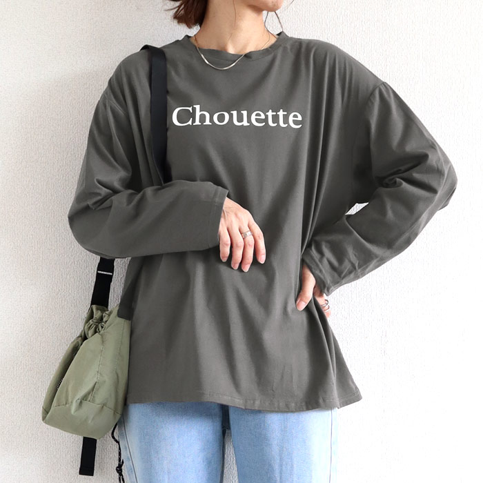 Tシャツ レディース トップス ロンT 長袖 春 秋 冬 黒 白  おしゃれ かわいい 30代 40代 50代 ロゴ ゆったり [郵1.5]^t1041^爆買 | uricca | 09