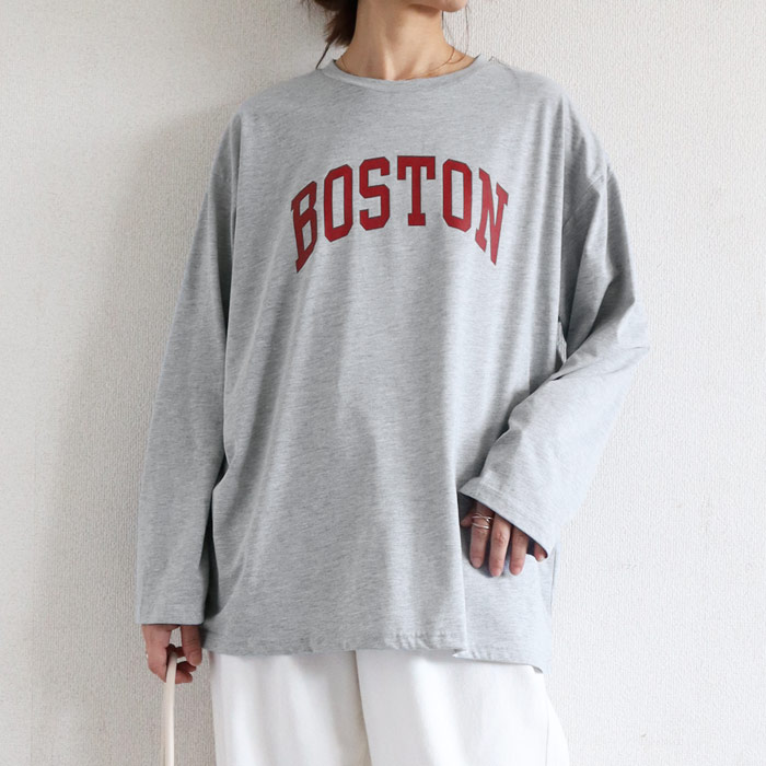 Tシャツ レディース トップス ロンT 長袖 春 秋 冬 黒 白  おしゃれ かわいい 30代 40代 50代 ロゴ ゆったり [郵1.5]^t1041^爆買 | uricca | 04