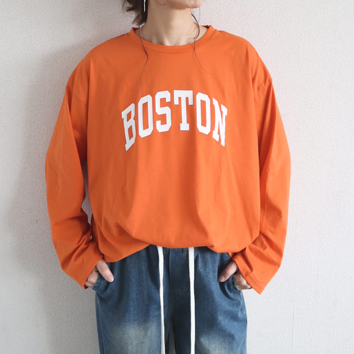 Tシャツ レディース トップス ロンT 長袖 春 秋 冬 黒 白  おしゃれ かわいい 30代 40代 50代 ロゴ ゆったり [郵1.5]^t1041^爆買 | uricca | 08