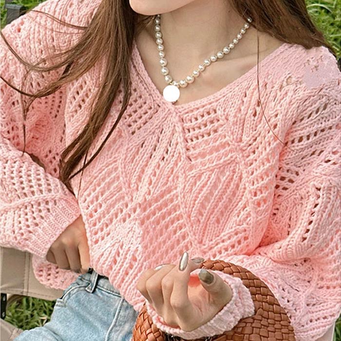 uricca ニット レディース トップス 長袖 春 夏 黒 白 おしゃれ