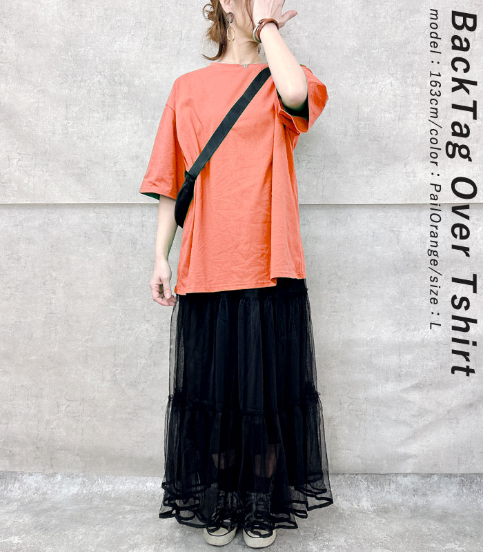 916円 クーポンで！ tシャツ レディース 半袖 春 夏 大きいサイズ おしゃれ 半袖 タグ ワッペン 体型カバー トップス 綿混 コットン [郵1.5]^t1046^ | uricca | 18