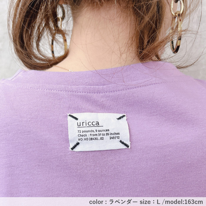 916円 クーポンで！ tシャツ レディース 半袖 春 夏 大きいサイズ おしゃれ 半袖 タグ ワッペン 体型カバー トップス 綿混 コットン [郵1.5]^t1046^ | uricca | 09