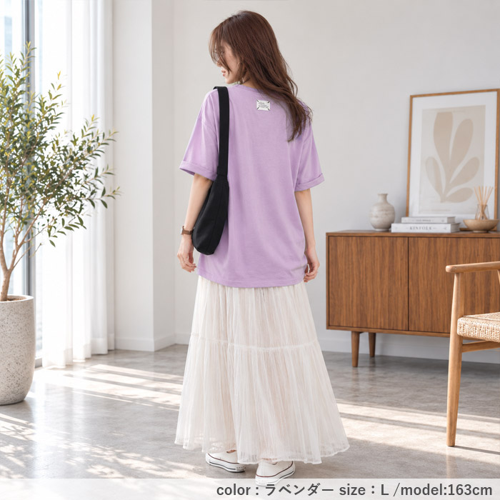 916円 クーポンで！ tシャツ レディース 半袖 春 夏 大きいサイズ おしゃれ 半袖 タグ ワッペン 体型カバー トップス 綿混 コットン [郵1.5]^t1046^ | uricca | 11