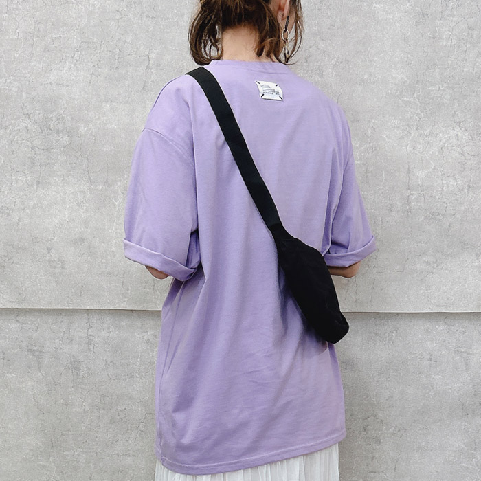 916円 クーポンで！ tシャツ レディース 半袖 春 夏 大きいサイズ おしゃれ 半袖 タグ ワッペン 体型カバー トップス 綿混 コットン [郵1.5]^t1046^ | uricca | 03