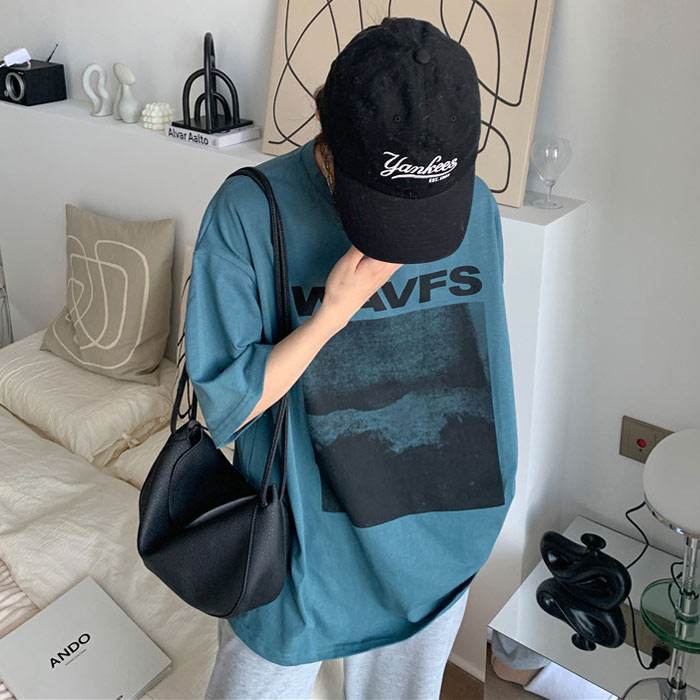 Tシャツ レディース 半袖 春 夏 黒 白 おしゃれ プリント ロゴ ゆったり カットソー トップス [郵1.5]^t1052^爆買 | uricca | 02