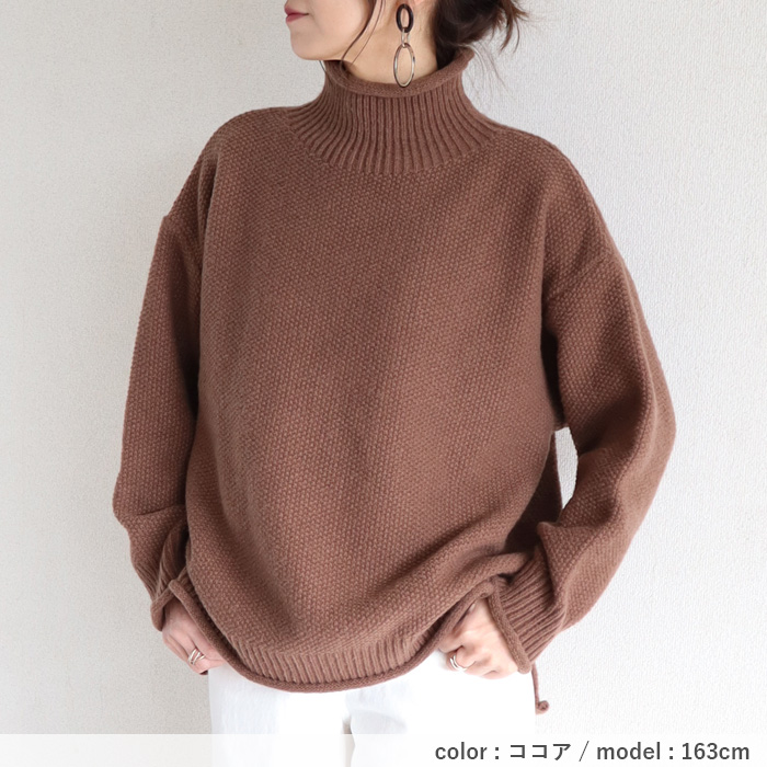 3495円 クーポンで！ ニット セーター トップス レディース 長袖 秋 冬 黒 白 おしゃれ かわいい 30代 40代 50代 タートルネック 厚手 極暖 ^t1066^ | uricca | 19