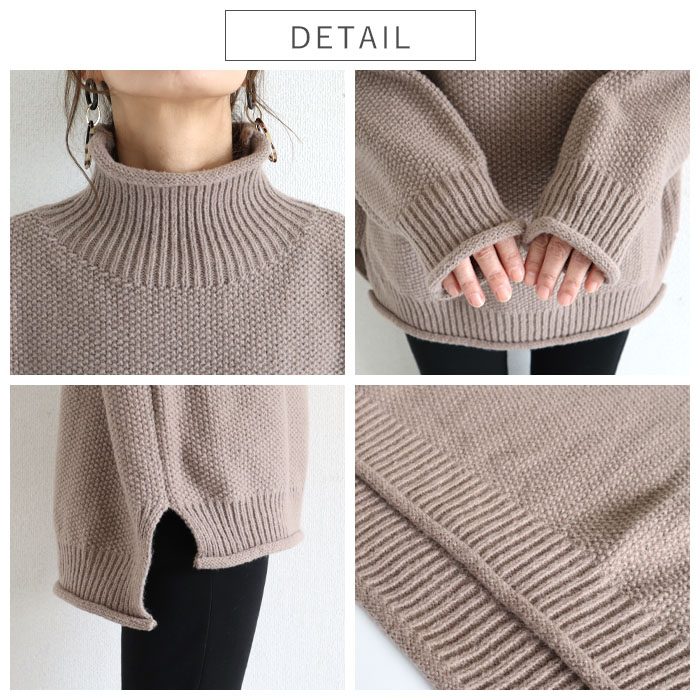 3495円 クーポンで！ ニット セーター トップス レディース 長袖 秋 冬 黒 白 おしゃれ かわいい 30代 40代 50代 タートルネック 厚手 極暖 ^t1066^ | uricca | 11