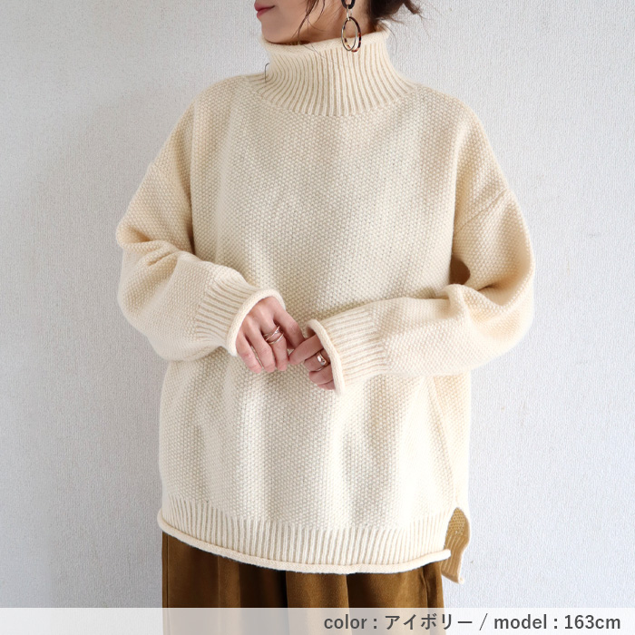 3495円 クーポンで！ ニット セーター トップス レディース 長袖 秋 冬 黒 白 おしゃれ かわいい 30代 40代 50代 タートルネック 厚手 極暖 ^t1066^ | uricca | 15