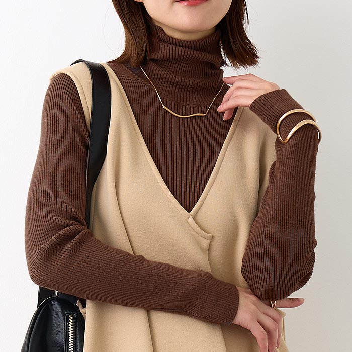 2691円 クーポンで！ リブ ニット セーター トップス 長袖 レディース 秋 冬 白 黒 おしゃれ タートルネック ハイネック 極暖 あったか 防寒 [郵3]^t1067^爆買 | uricca | 05