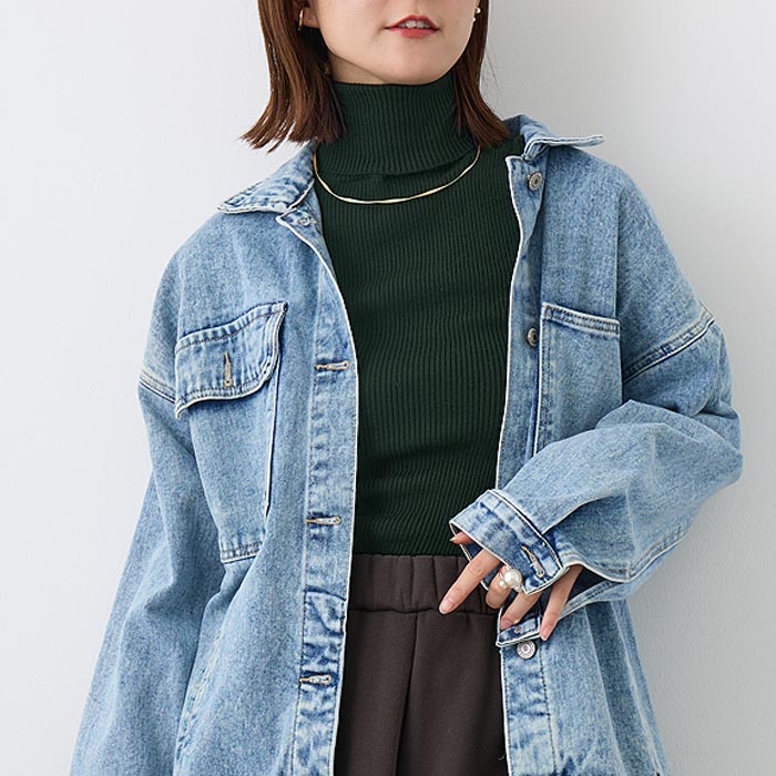 2691円 クーポンで！ リブ ニット セーター トップス 長袖 レディース 秋 冬 白 黒 おしゃれ タートルネック ハイネック 極暖 あったか 防寒 [郵3]^t1067^爆買 | uricca | 09