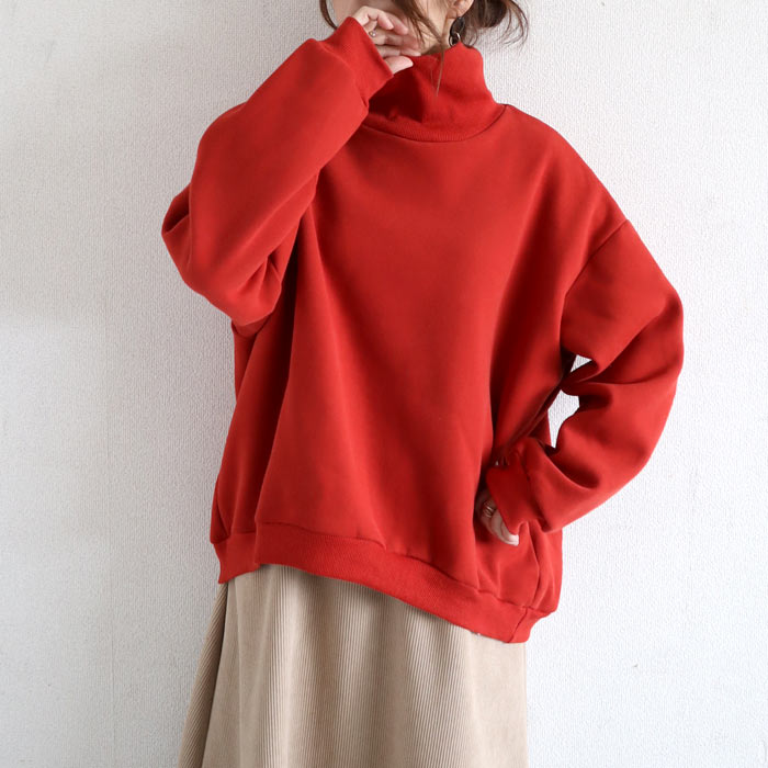 2990円 クーポンで★ スウェット トレーナー トップス レディース 裏起毛 長袖 秋 冬 黒 白 おしゃれ かわいい タートルネック 極暖 [郵3]^t1074^ | uricca | 10