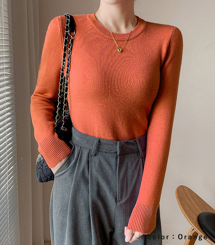 ニット セーター レディース 裏起毛 秋 冬 黒 白 おしゃれ かわいい 長袖 トップス ボア 防寒 極暖 インナー [郵3]^t1075^ | uricca | 17