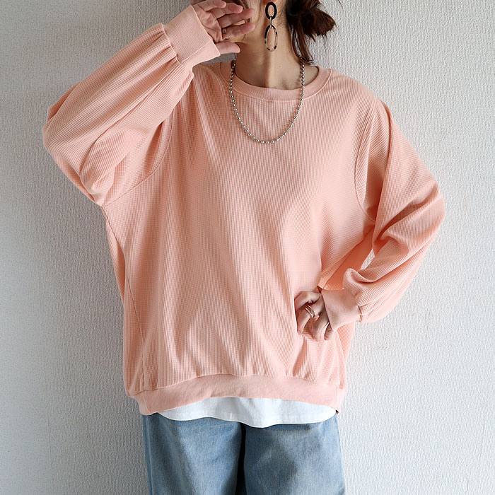 Tシャツ ロンT レディース 長袖 春 夏 秋 黒 白 無地 おしゃれ かわいい 30代 40代 50代 トップス ワッフル  [郵2]^t1077^爆買 | uricca | 07