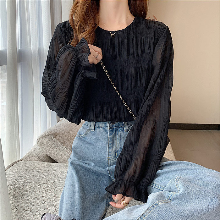 シフォンブラウス黒の商品一覧 通販 - Yahoo!ショッピング