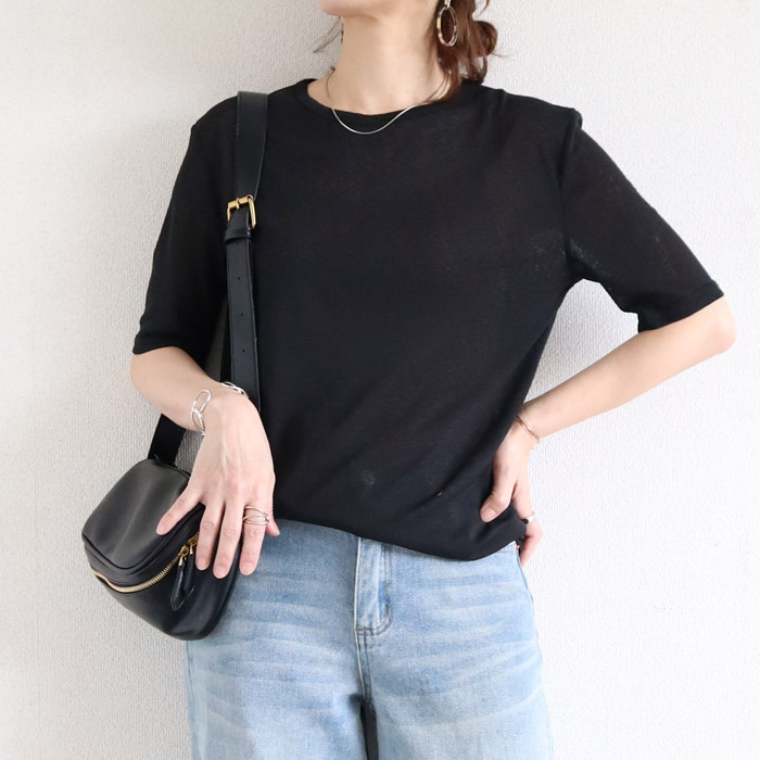 96H限定！969円 3点購クーポンで★ Tシャツ シアートップス レディース 春 夏 白 黒 おしゃれ シースルー 薄手 長袖 半袖 UV [郵1]^t1006+t1086^ バナー | uricca | 15