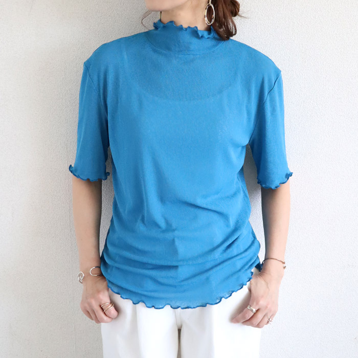 96H限定！969円 3点購クーポンで★ Tシャツ シアートップス レディース 春 夏 白 黒 おしゃれ シースルー 薄手 長袖 半袖 UV [郵1]^t1006+t1086^ バナー | uricca | 38