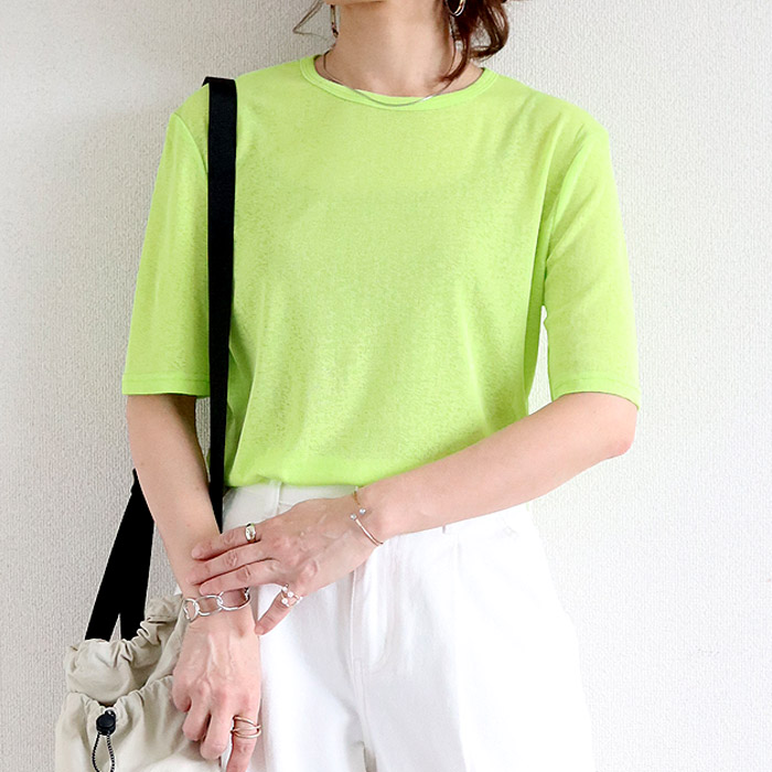 96H限定！969円 3点購クーポンで★ Tシャツ シアートップス レディース 春 夏 白 黒 おしゃれ シースルー 薄手 長袖 半袖 UV [郵1]^t1006+t1086^ バナー | uricca | 25