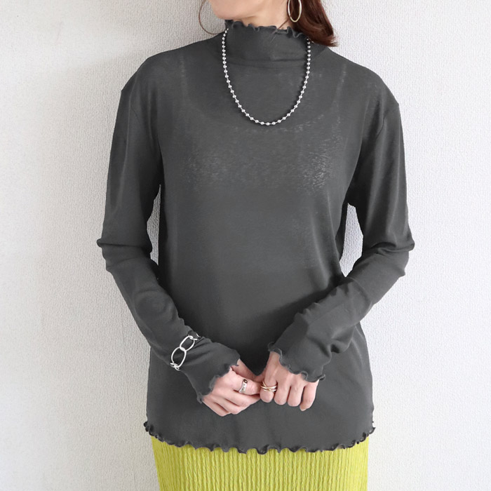 96H限定！969円 3点購クーポンで★ Tシャツ シアートップス レディース 春 夏 白 黒 おしゃれ シースルー 薄手 長袖 半袖 UV [郵1]^t1006+t1086^ バナー | uricca | 29