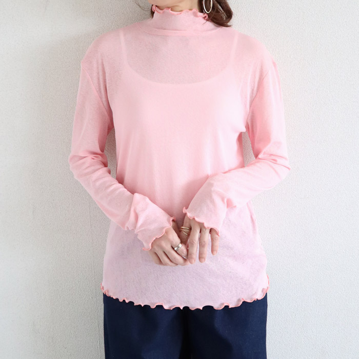 96H限定！969円 3点購クーポンで★ Tシャツ シアートップス レディース 春 夏 白 黒 おしゃれ シースルー 薄手 長袖 半袖 UV [郵1]^t1006+t1086^ バナー | uricca | 32