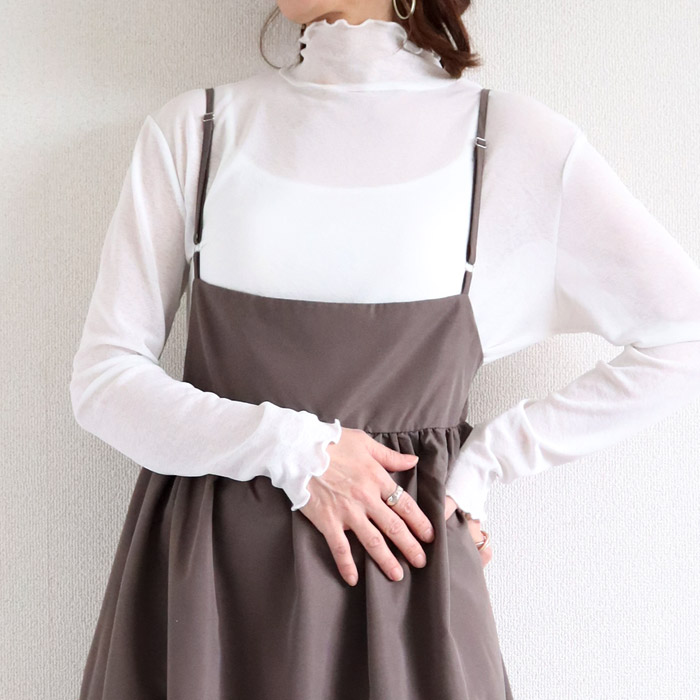 96H限定！969円 3点購クーポンで★ Tシャツ シアートップス レディース 春 夏 白 黒 おしゃれ シースルー 薄手 長袖 半袖 UV [郵1]^t1006+t1086^ バナー | uricca | 26