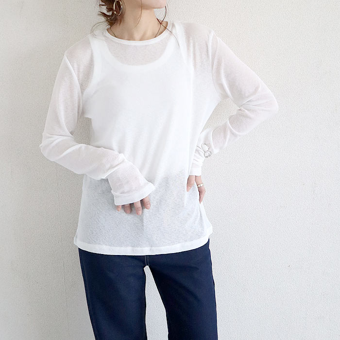 96H限定！969円 3点購クーポンで★ Tシャツ シアートップス レディース 春 夏 白 黒 おしゃれ シースルー 薄手 長袖 半袖 UV [郵1]^t1006+t1086^ バナー | uricca | 01