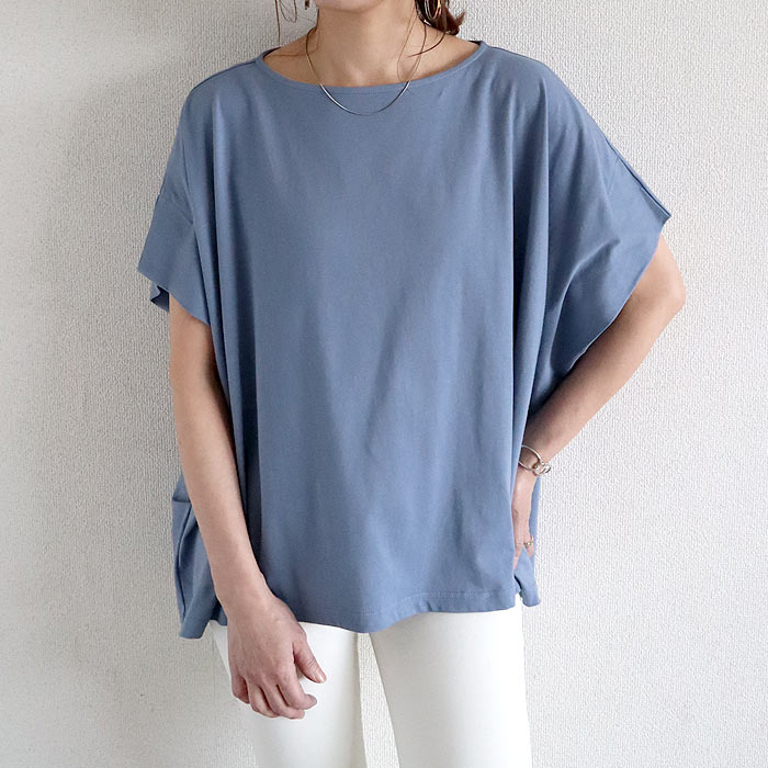 「新作限定価格！〜5/19 昼まで」 カットソー レディース Tシャツ 春 夏 白 黒 ドルマンスリーブ 半袖 無地 綿 綿100％ カジュアル[郵2]^t1087^ | uricca | 05