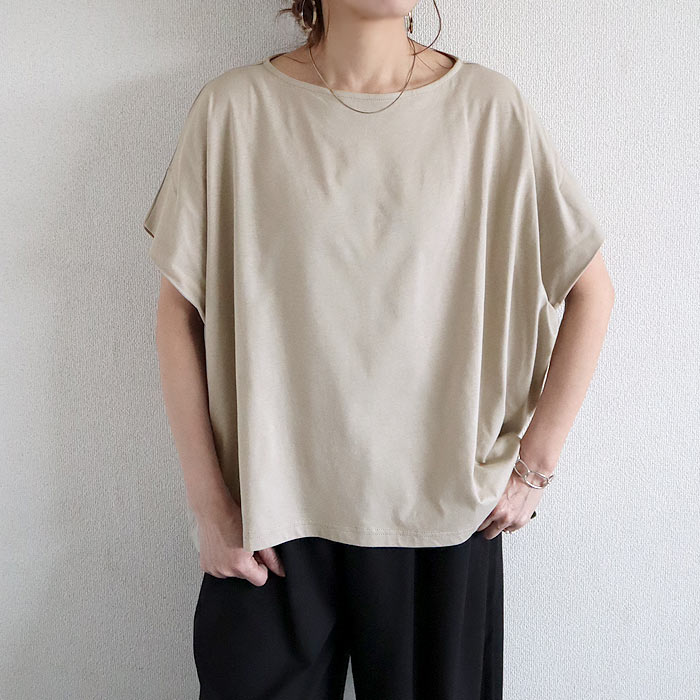 「新作限定価格！〜5/19 昼まで」 カットソー レディース Tシャツ 春 夏 白 黒 ドルマンスリーブ 半袖 無地 綿 綿100％ カジュアル[郵2]^t1087^ | uricca | 04