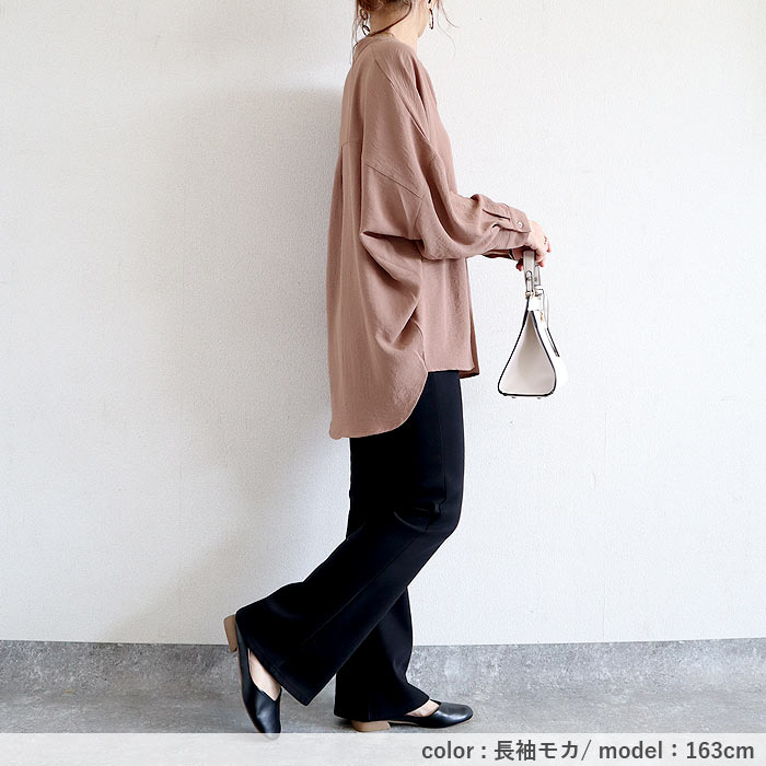 ブラウス キーネック スキッパー シアー トップス シャツ レディース 長袖 秋 冬 黒 白 おしゃれ かわいい [郵1.5]^t1097^ | uricca | 19