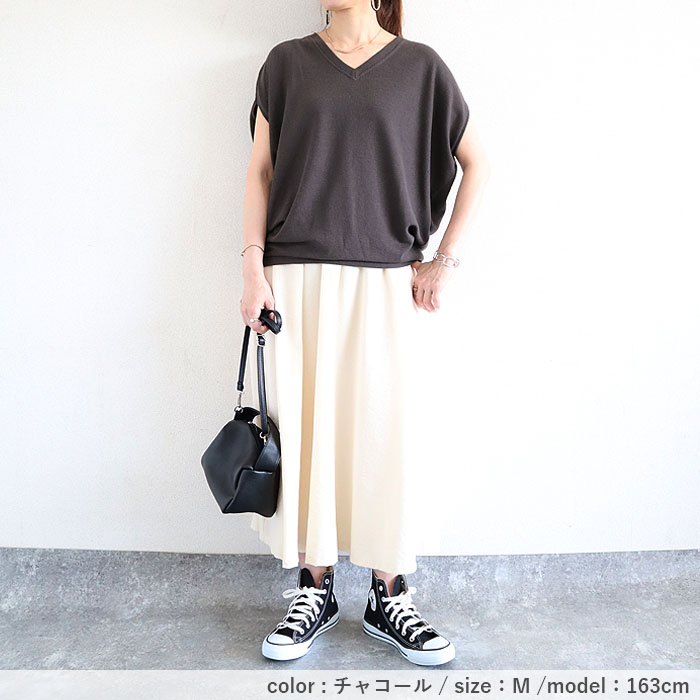 「72H限定！1692円 クーポンで」 Tシャツ レディース トップス フレンチスリーブ 半袖 ワッフル ベスト 無地 おしゃれ ゆったり 綿混 春 夏 白 黒 [郵2]^t1099^ | uricca | 15