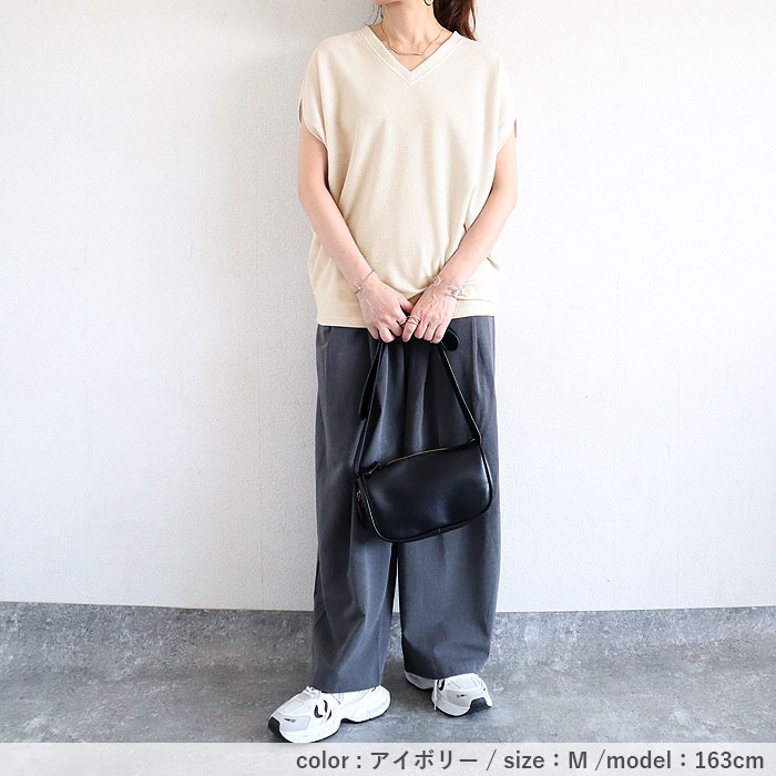 「72H限定！1692円 クーポンで」 Tシャツ レディース トップス フレンチスリーブ 半袖 ワッフル ベスト 無地 おしゃれ ゆったり 綿混 春 夏 白 黒 [郵2]^t1099^ | uricca | 20