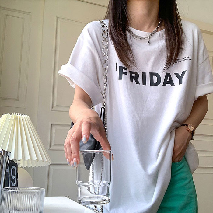 Tシャツ レディース カットソー 半袖 カジュアル オシャレ 大きいサイズ ロゴ ロゴTシャツ トップス 春 夏 白 黒 カジュアル シンプル[郵2]^t1100^ | uricca | 01
