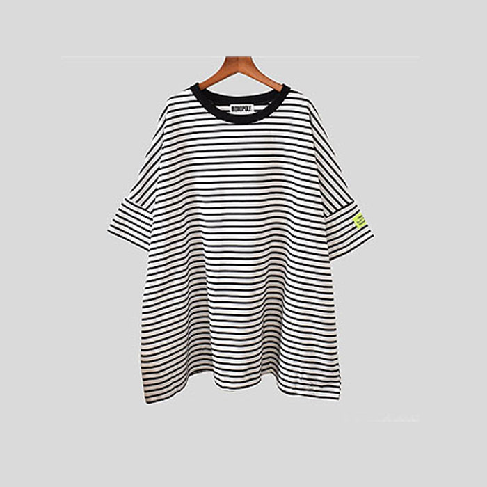 Tシャツ レディース カットソー 半袖 カジュアル おしゃれ 大きいサイズ ボーダー トップス 春 夏 白 黒 カジュアル シンプル レイヤード 重ね着[郵2]^t1101^ | uricca | 01