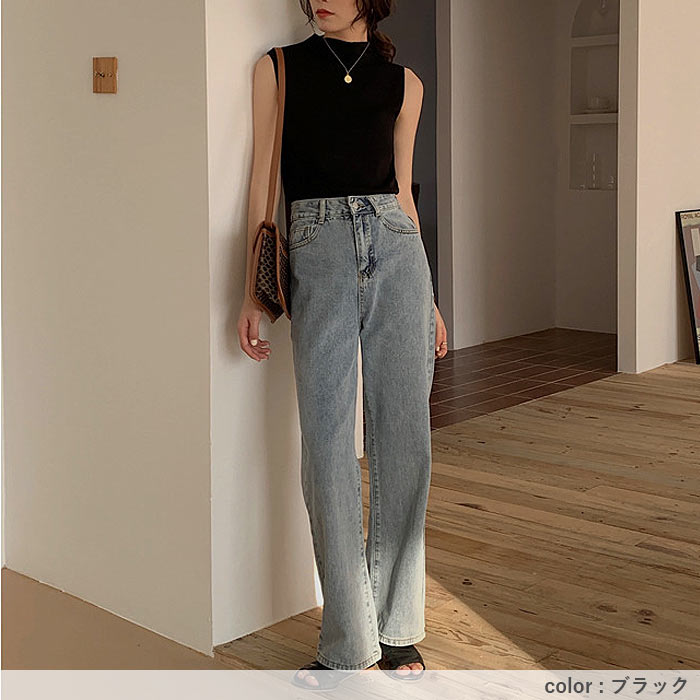 サマーニット レディース トップス ノースリーブ 薄手 セーター ハイネック フェミニン プルオーバー 夏 白 黒[郵1]^t1110^ | uricca | 14