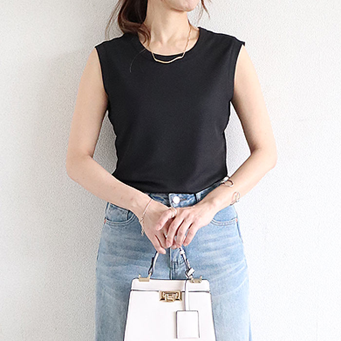 tシャツ トップス リブ レディース 半袖 5分袖 白 黒 春 夏 おしゃれ かわいい 30代 40代 50代 ノースリーブ [郵1]^t1111^爆買 | uricca | 24