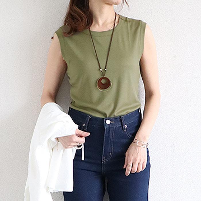 tシャツ トップス リブ レディース 半袖 5分袖 白 黒 春 夏 おしゃれ かわいい 30代 40代 50代 ノースリーブ [郵1]^t1111^爆買 | uricca | 29