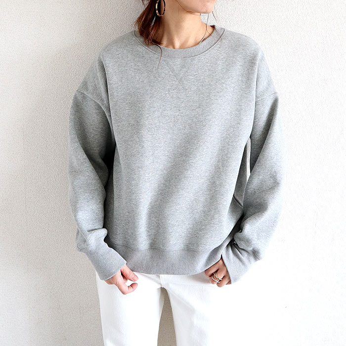 トップス レディース トレーナー 秋 冬 白 黒 おしゃれ 長袖 スウェット Uネック ショート丈 リブ 裏起毛 暖か 極暖[郵3]^t1121^ | uricca | 01