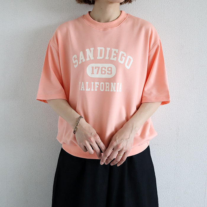 Tシャツ レディース トップス 半袖 スウェット ロゴ プリント 春 夏 黒 白 おしゃれ かわいい ^t1141^ | uricca | 05