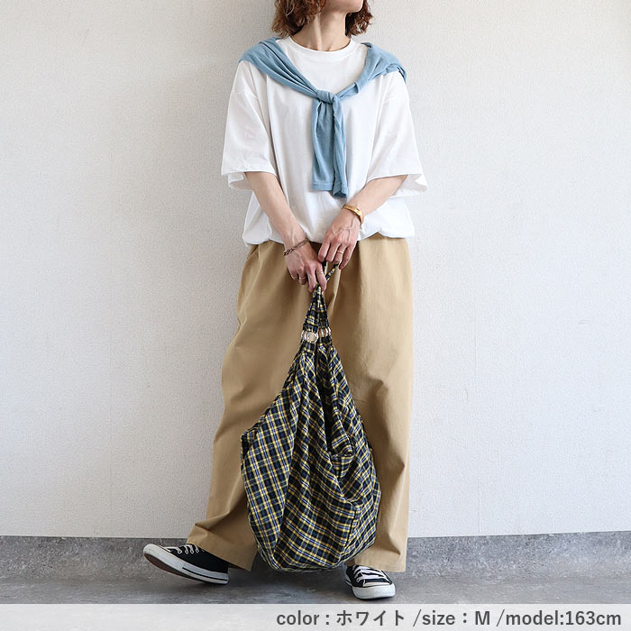 Tシャツ 夏 丈を調整できる ドローコード レディース 半袖 5分袖 トップス カットソー ドロスト 黒 白 春 おしゃれ^t1143^ | uricca | 22