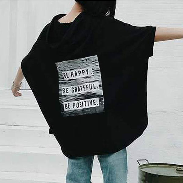 Tシャツ レディース トップス 半袖 春 夏 黒 白 おしゃれ ロゴ 大きいサイズ フード カットソー [郵2]^t282^ | uricca | 03