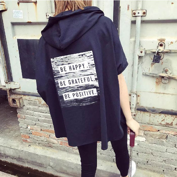 Tシャツ レディース トップス 半袖 春 夏 黒 白 おしゃれ ロゴ 大きいサイズ フード カットソー [郵2]^t282^ | uricca | 01