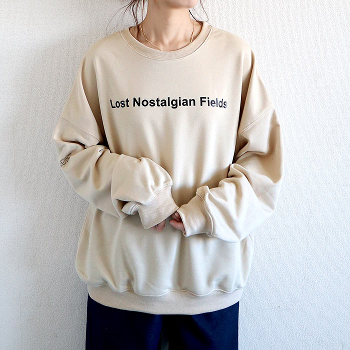 スウェット トレーナー レディース トップス 長袖 秋 冬 黒 白 おしゃれ かわいい ロゴ プリント ゆったり 裏毛 [郵3]^t520^ | uricca | 06