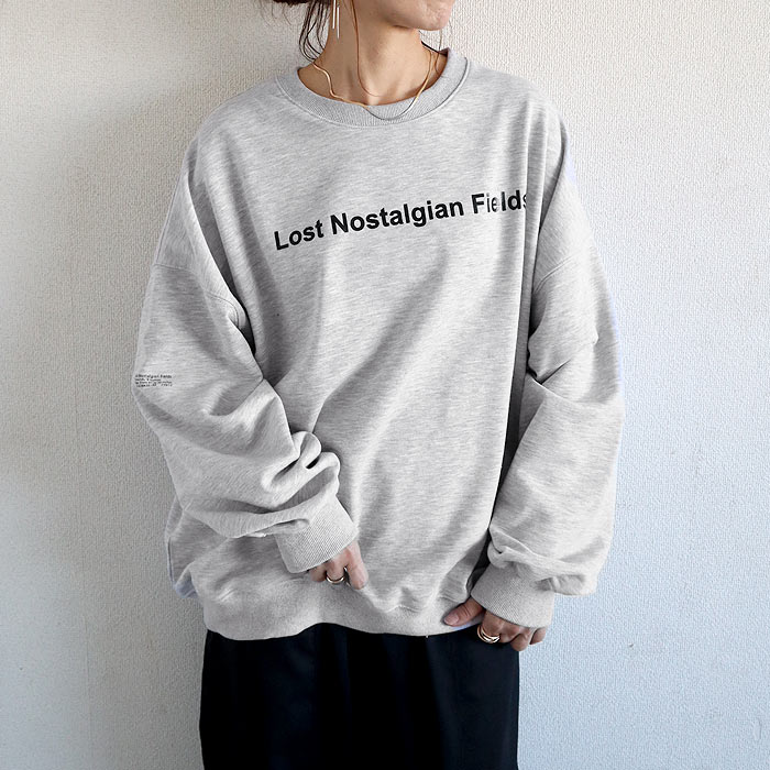 スウェット トレーナー レディース トップス 長袖 秋 冬 黒 白 おしゃれ かわいい ロゴ プリント ゆったり 裏毛 [郵3]^t520^ | uricca | 02