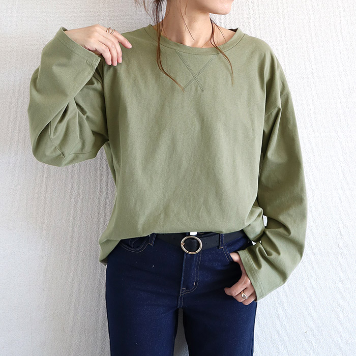 1743円 3点購入クーポンで！ ロンT tシャツ レディース トップス 長袖 春 秋 黒 白 おしゃれ かわいい 30代 40代 50代 無地 [郵1.5]^t560^ | uricca | 06