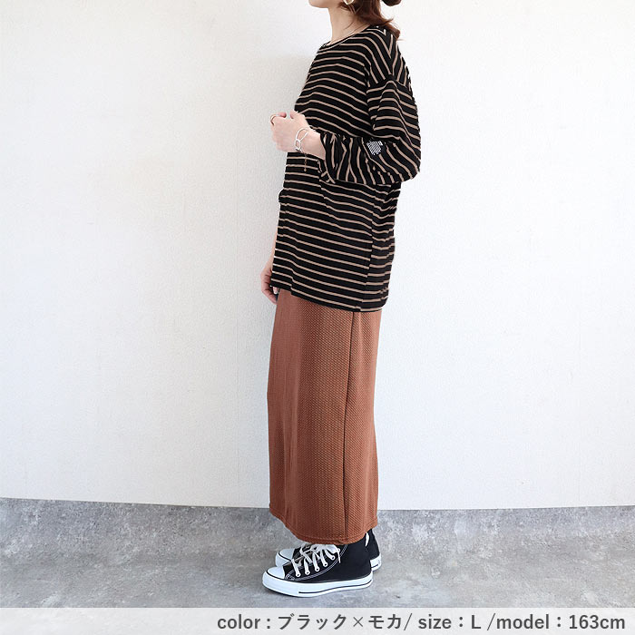 Tシャツ レディース トップス 長袖 秋 冬 黒 白 おしゃれ かわいい 30代 40代 50代 ボーダー 無地 [郵1.5]^t570^ | uricca | 46