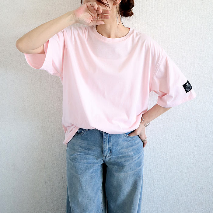 72H限定！1290円 2点購入クーポンで★ Tシャツ レディース トップス ロンT 半袖 春 夏 黒 白 おしゃれ 無地 ボーダー 柄 ステッチ [郵1.5]^t570^ | uricca | 13