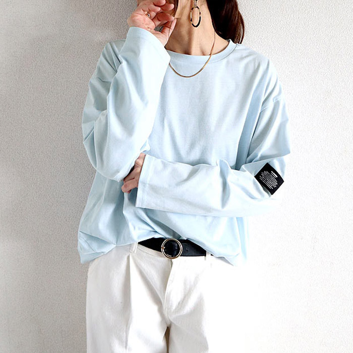 1690円 2点購入クーポンで★ Tシャツ レディース トップス 長袖 春 秋 黒 白 おしゃれ かわいい ボーダー 無地 ステッチ付き [郵1.5]^t570^ | uricca | 11