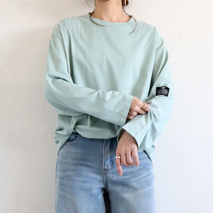 Tシャツ レディース トップス 長袖 秋 冬 黒 白 おしゃれ かわいい 30代 40代 50代 ボーダー 無地 [郵1.5]^t570^ | uricca | 08