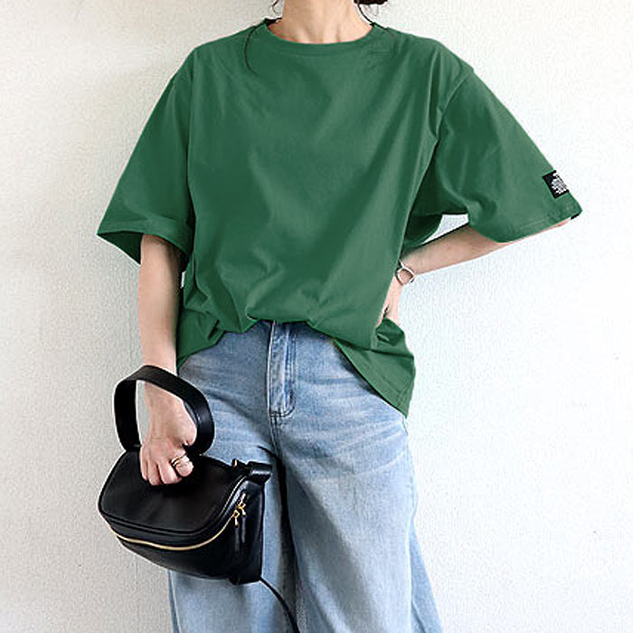 72H限定！1290円 2点購入クーポンで★ Tシャツ レディース トップス ロンT 半袖 春 夏 黒 白 おしゃれ 無地 ボーダー 柄 ステッチ [郵1.5]^t570^ | uricca | 10