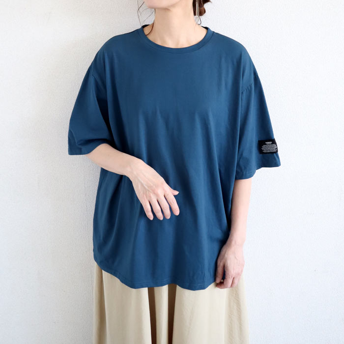 72H限定！1290円 2点購入クーポンで★ Tシャツ レディース トップス ロンT 半袖 春 夏 黒 白 おしゃれ 無地 ボーダー 柄 ステッチ [郵1.5]^t570^ | uricca | 09