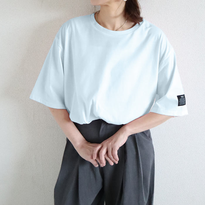 72H限定！1290円 2点購入クーポンで★ Tシャツ レディース トップス ロンT 半袖 春 夏 黒 白 おしゃれ 無地 ボーダー 柄 ステッチ [郵1.5]^t570^ | uricca | 15